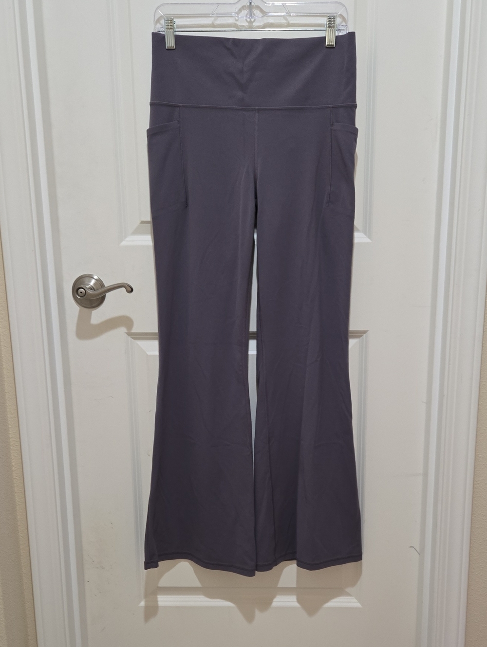 Athleta Boot-Cut Flare Pants in Grey- Purple